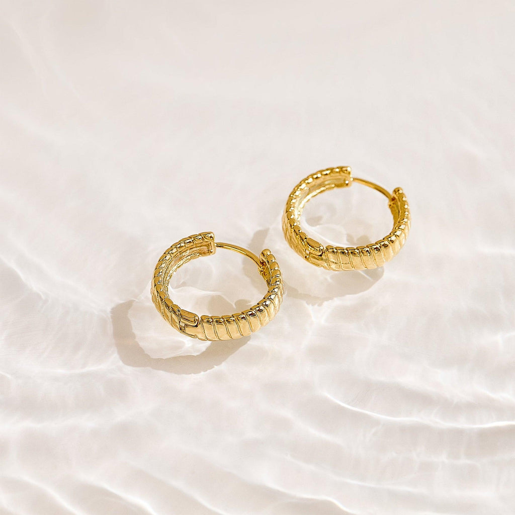 Evry Jewels Golden Hoop Earrings