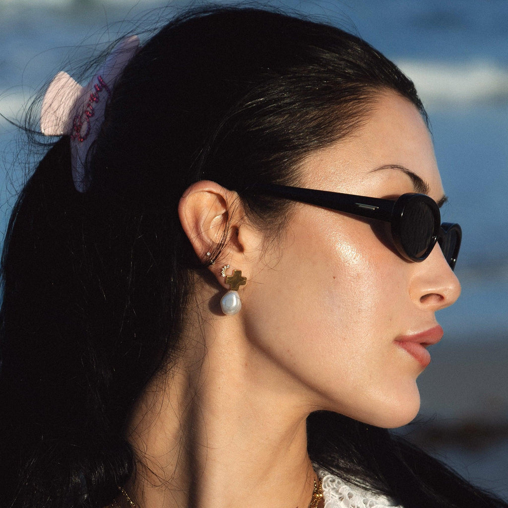 Evry Jewels Gracie Pearl Earrings