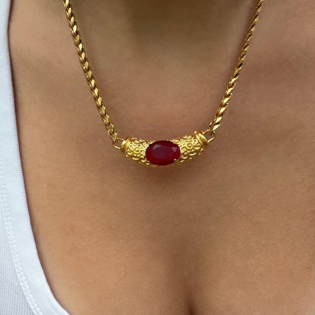 Evry Jewels Radiant Rouge Necklace