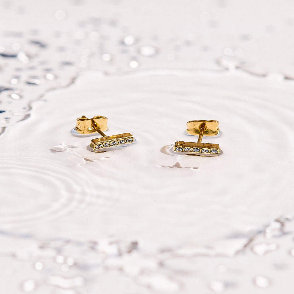 Evry Jewels Crystal Bar Stud Earrings