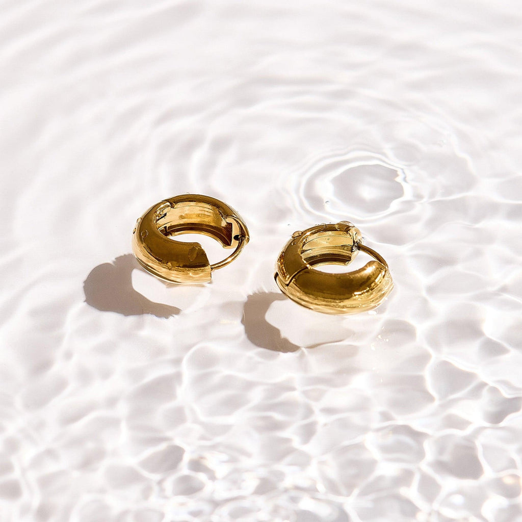 Evry Jewels Chunky Mini Hoop Earrings