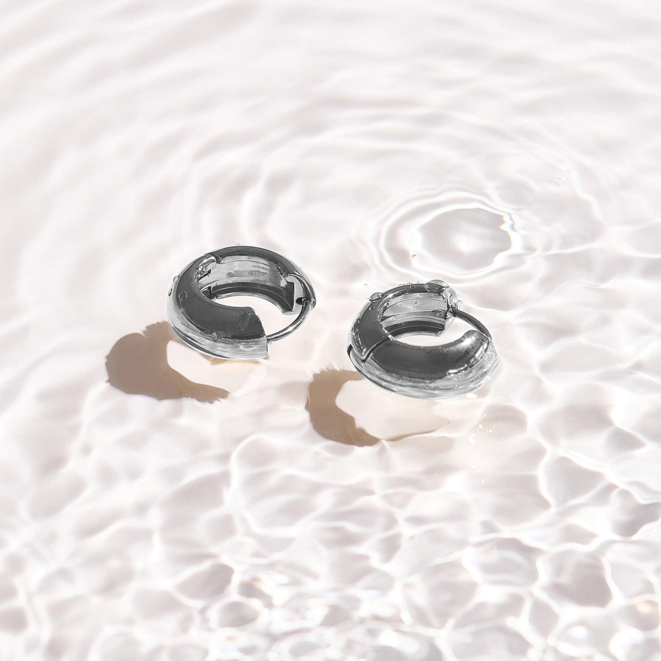 Evry Jewels Chunky Mini Hoop Earrings