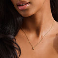 Evry Jewels Crystal Initial Necklace