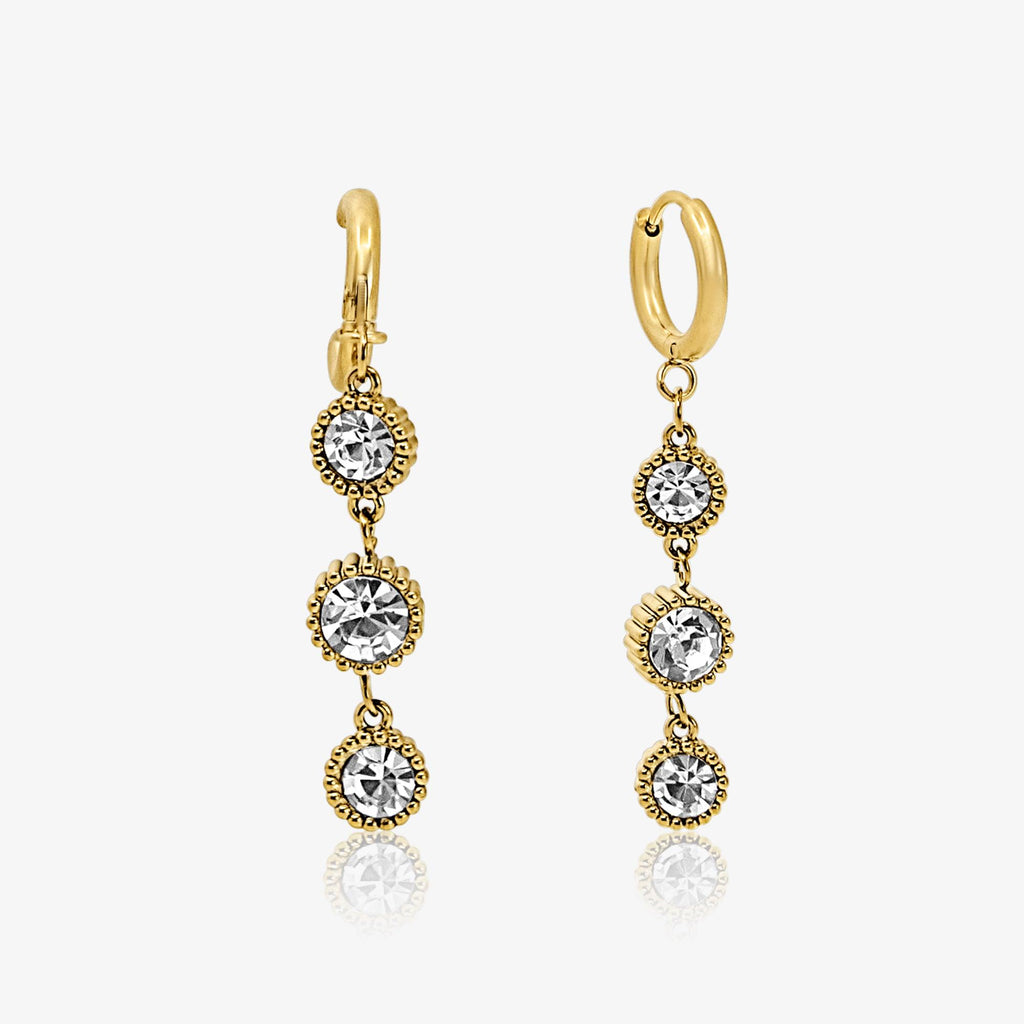 Evry Jewels Dainty Sparkle Drop Earrings