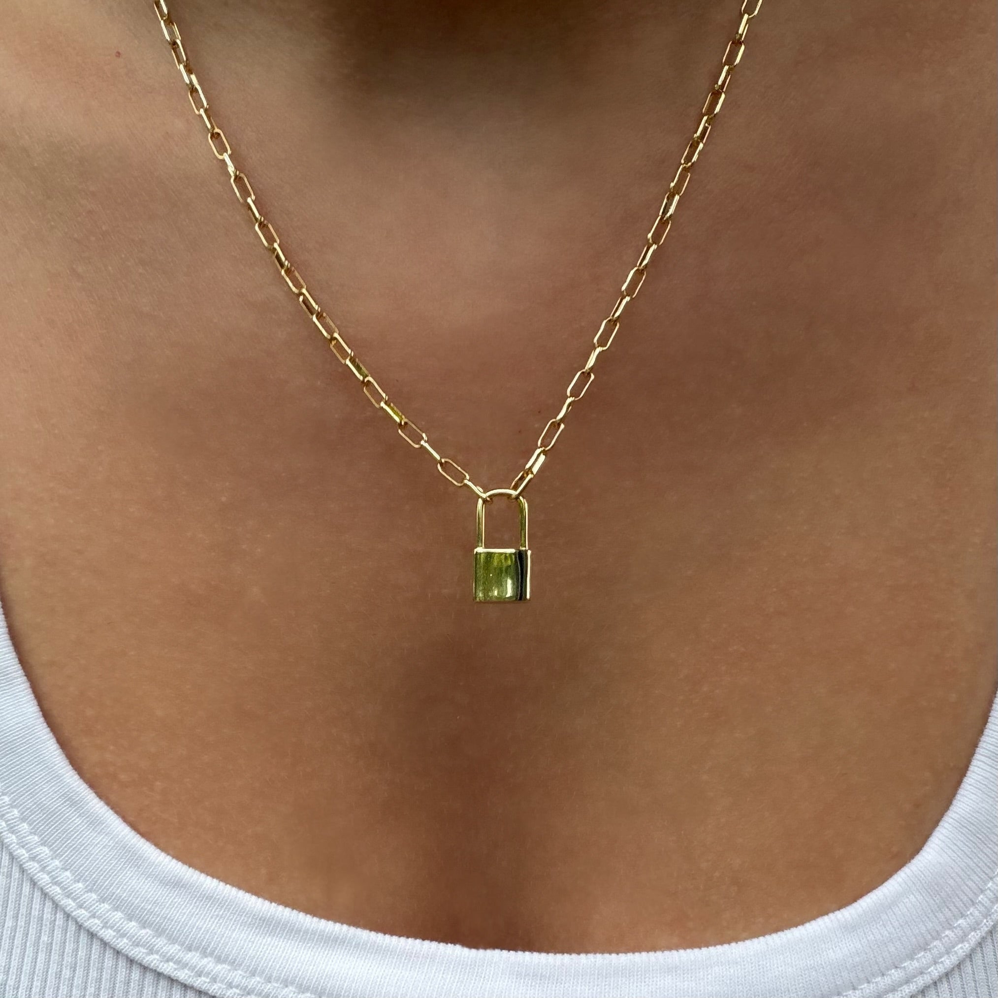 Evry Jewels Keep Me Lock Necklace