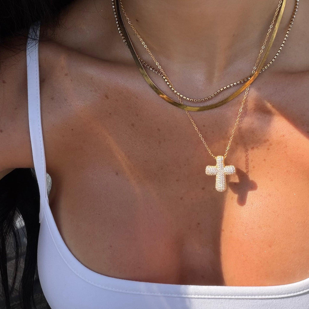 Evry Jewels Forever Blessed Cross Necklace