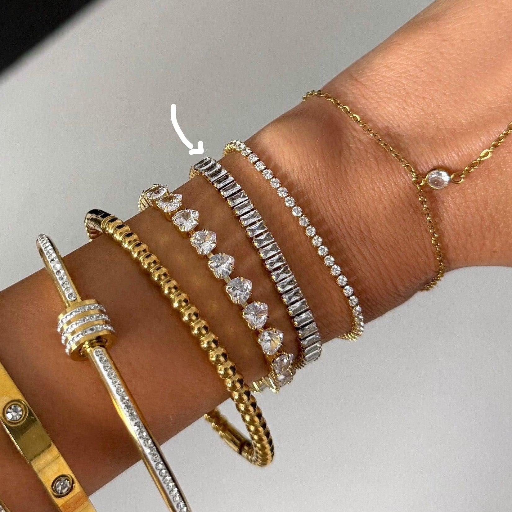 Evry Jewels Frost Beam Tennis Bracelet