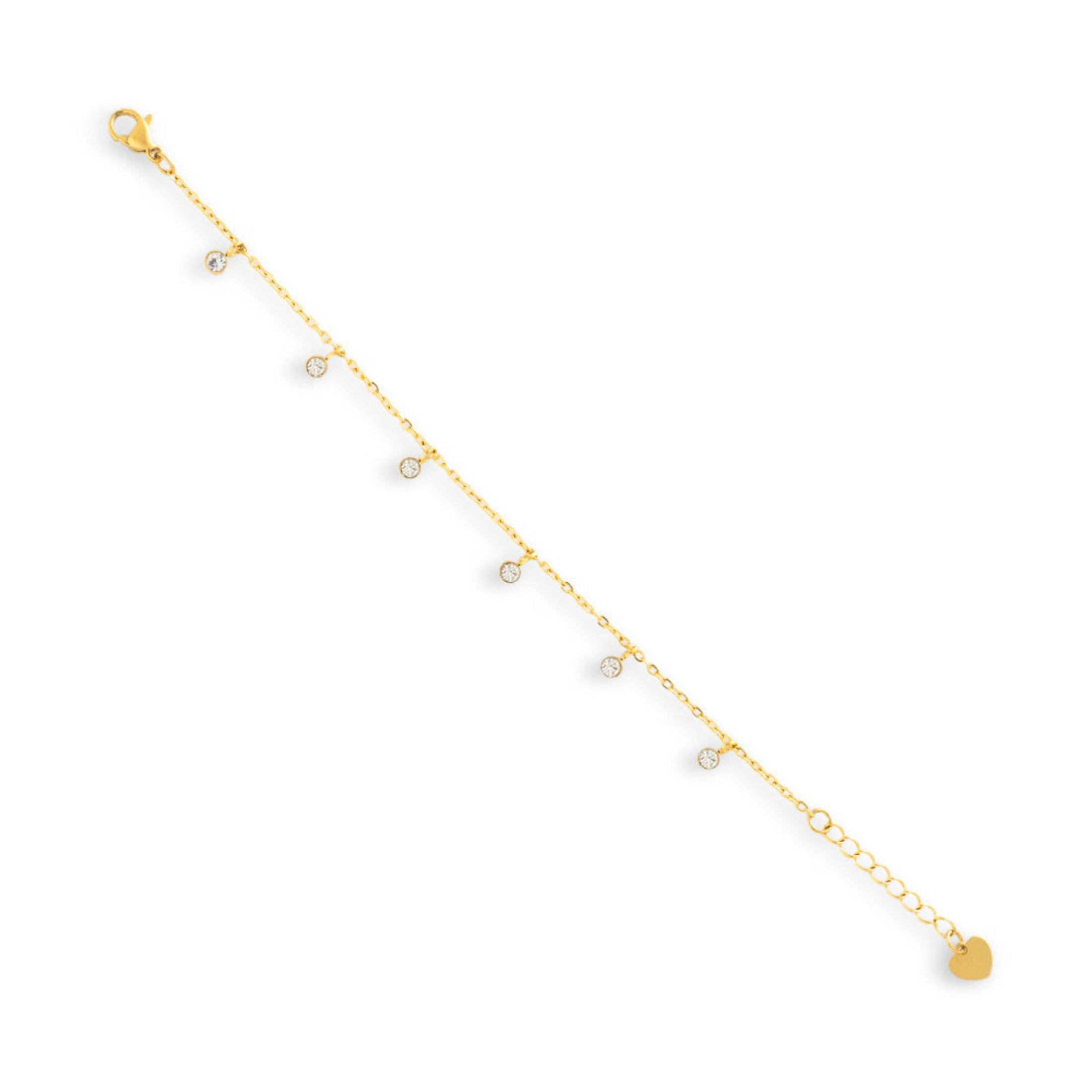 Evry Jewels Dainty Crystal Drop Bracelet