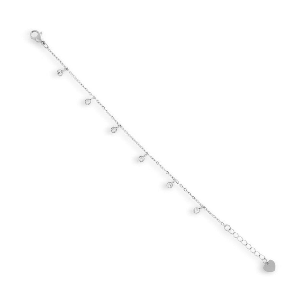 Evry Jewels Dainty Crystal Drop Bracelet