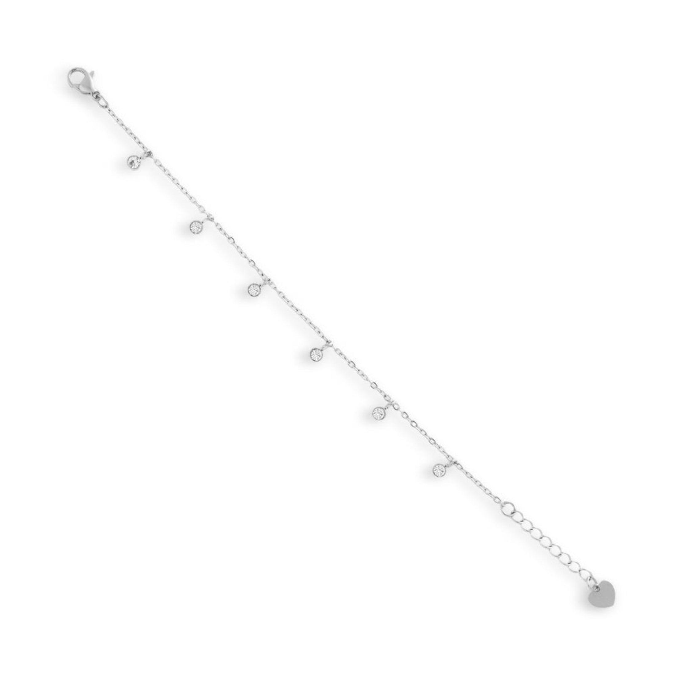 Evry Jewels Dainty Crystal Drop Bracelet
