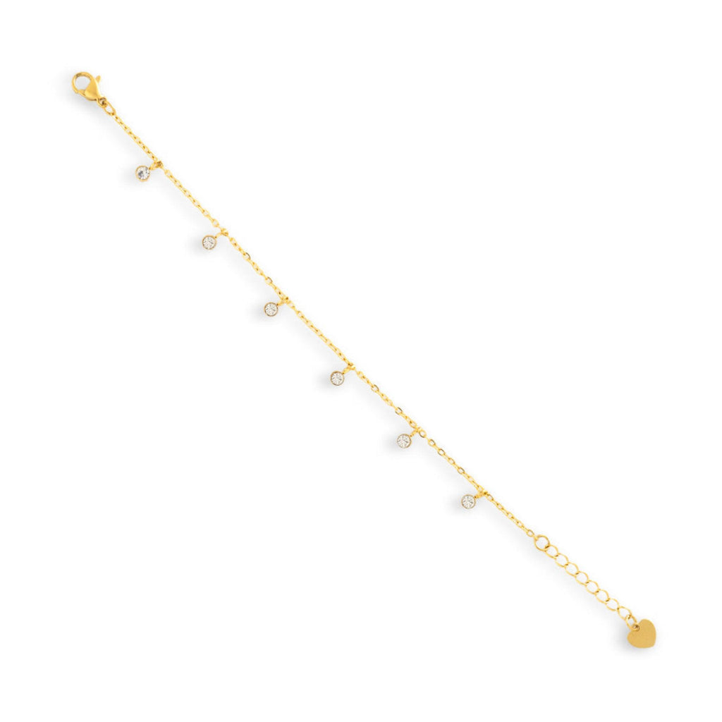 Evry Jewels Dainty Crystal Drop Bracelet