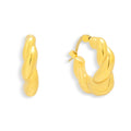 Evry Jewels Chunky Twisted Hoop Earrings