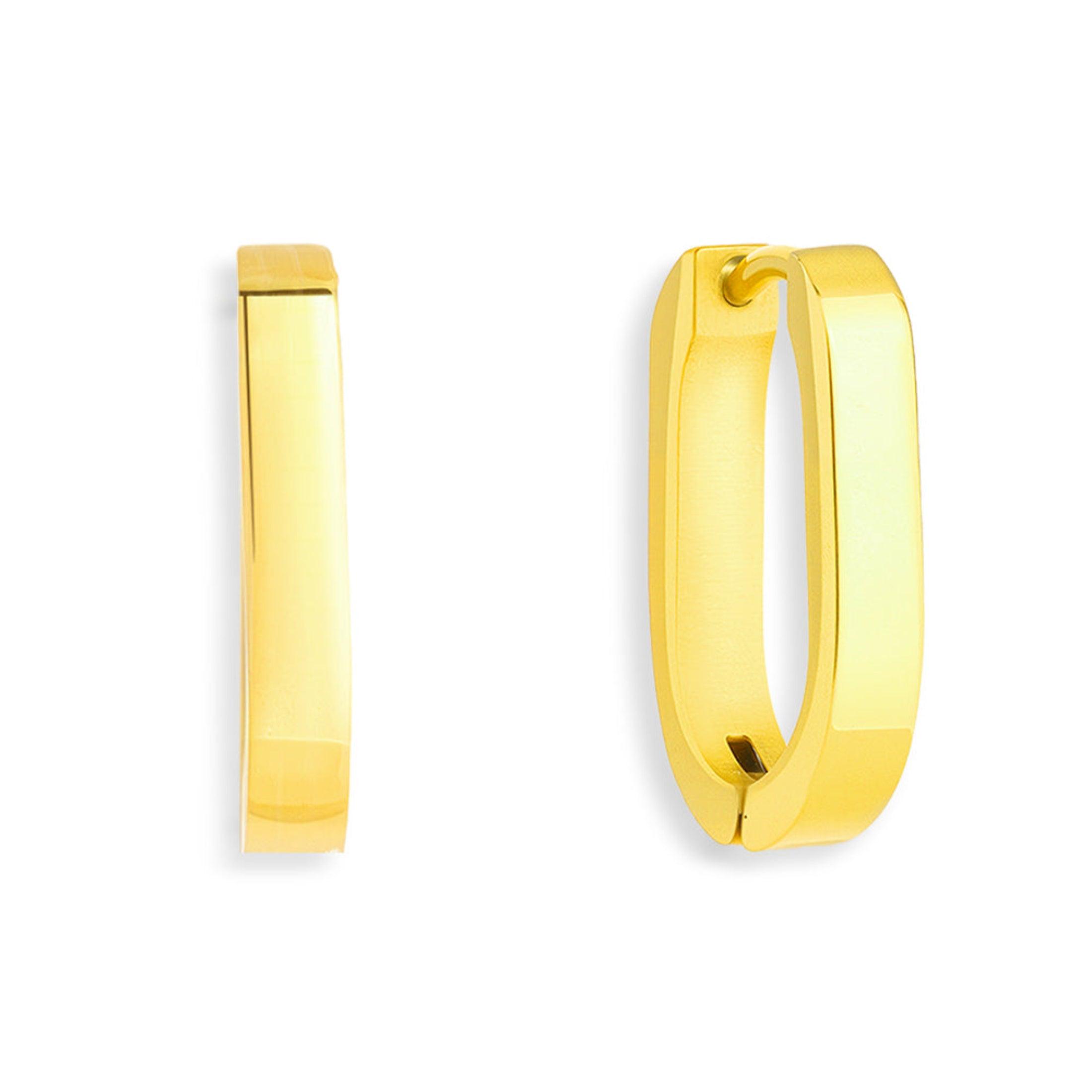 Evry Jewels Slim Block Hoops