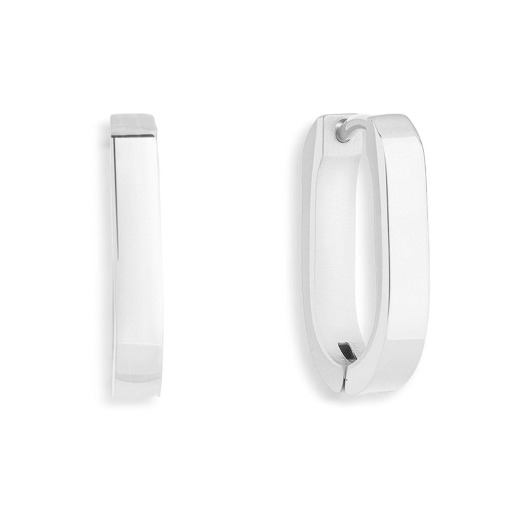Evry Jewels Slim Block Hoops