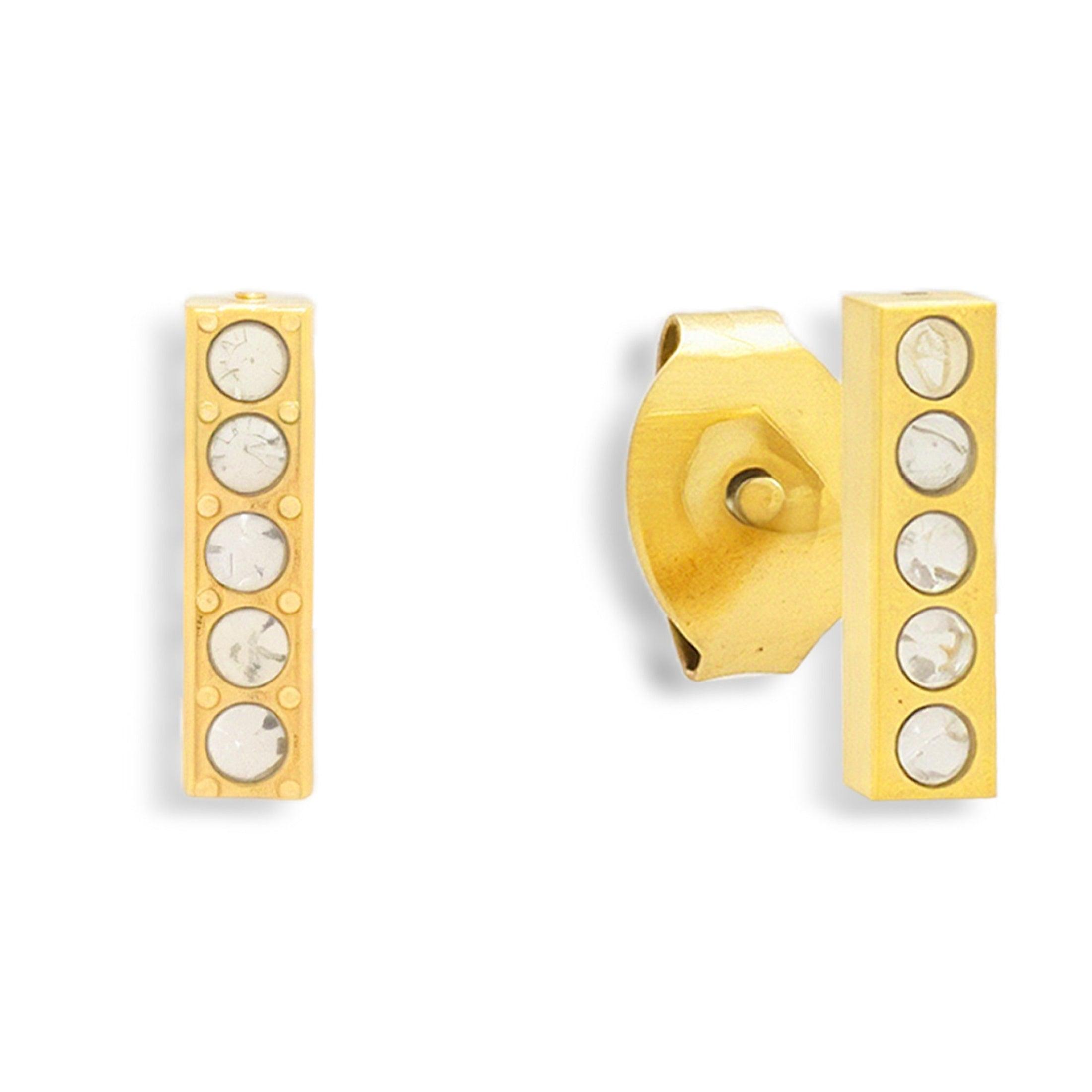 Evry Jewels Crystal Bar Stud Earrings