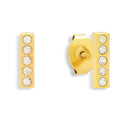 Evry Jewels Crystal Bar Stud Earrings