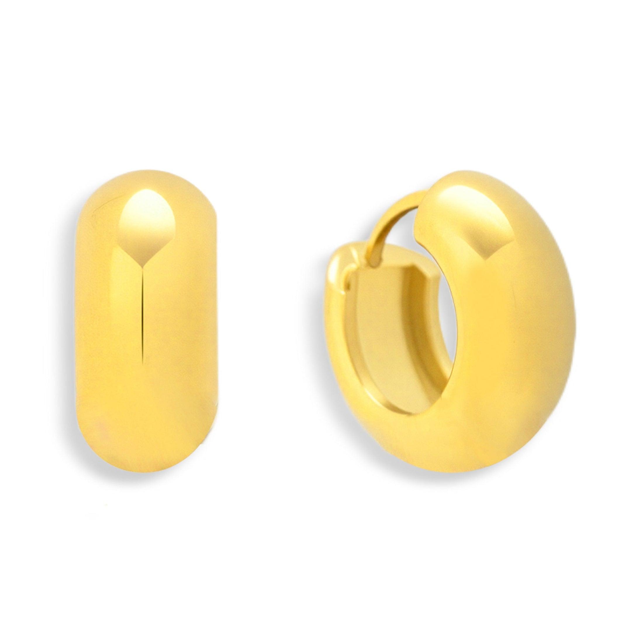 Evry Jewels Chunky Mini Hoop Earrings