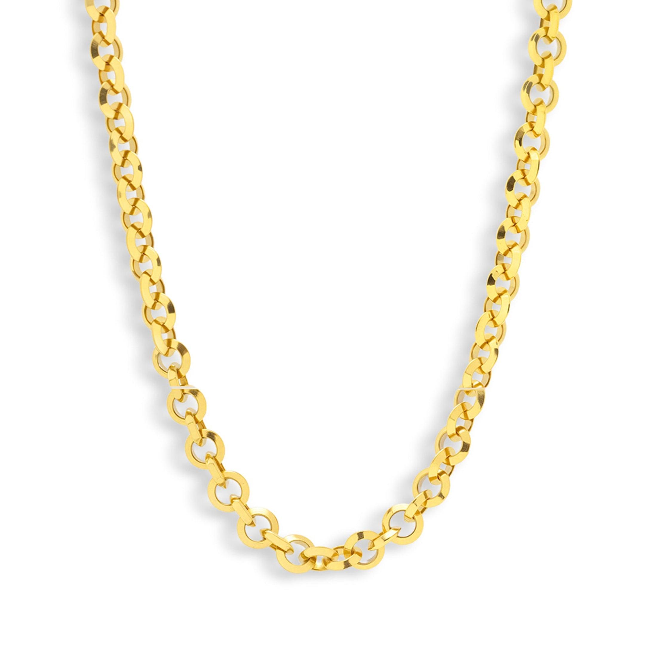 Evry Jewels Chunky Round Link Chain Necklace