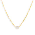 Evry Jewels Single Pearl Drop Necklace
