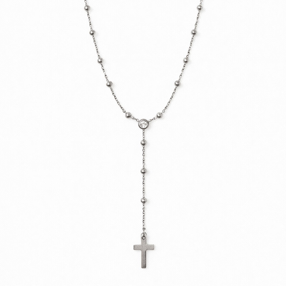 Evry Jewels Alessia Lariat Cross Necklace