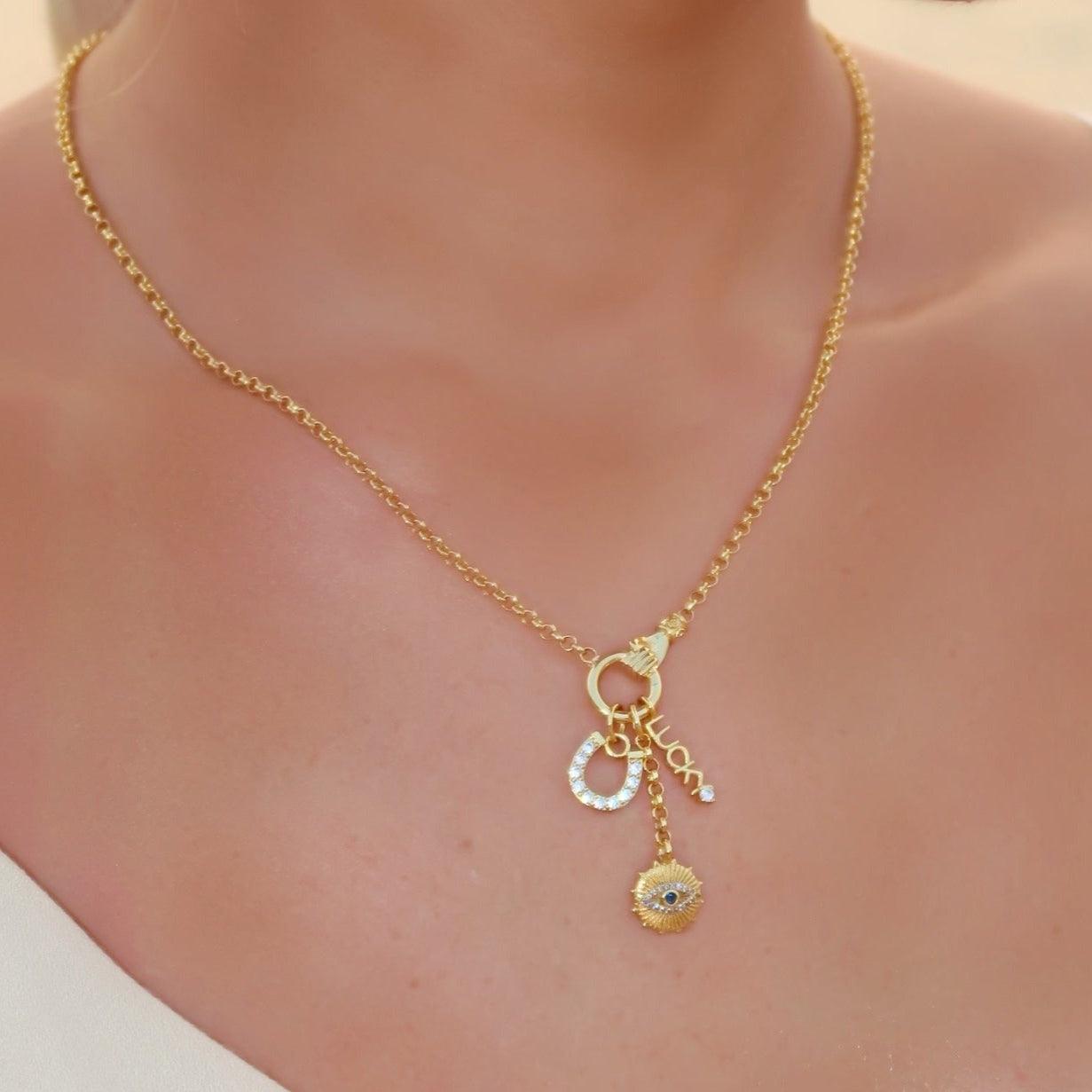 Evry Jewels Lucky Charm Necklace