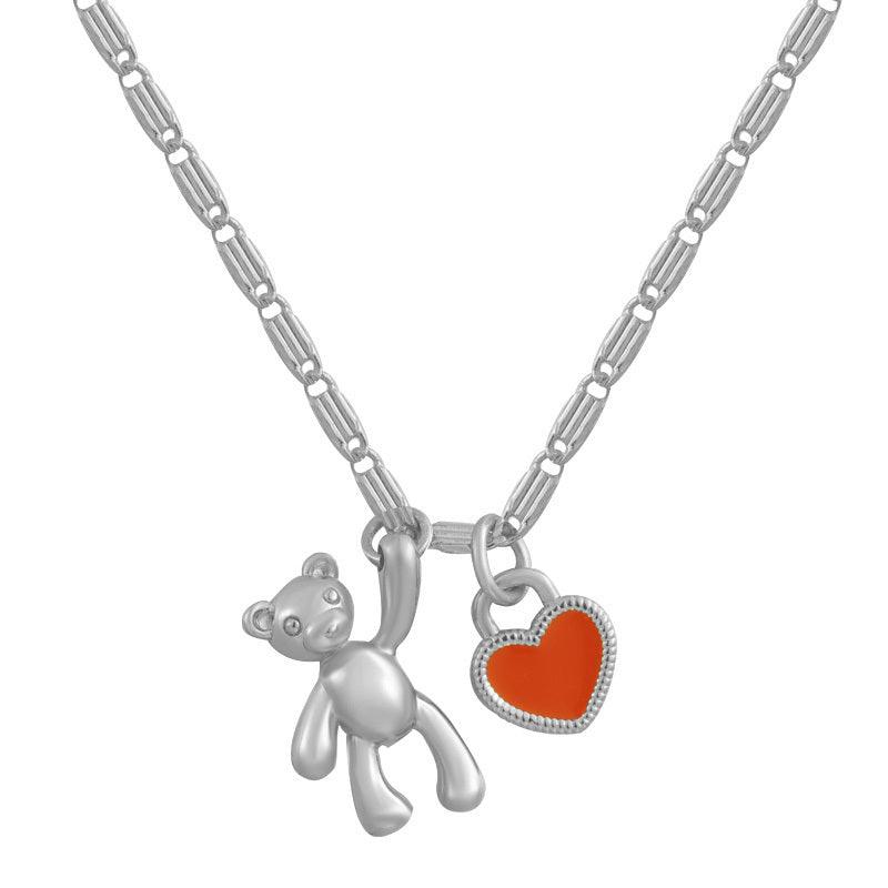 Evry Jewels Heart & Hug Necklace