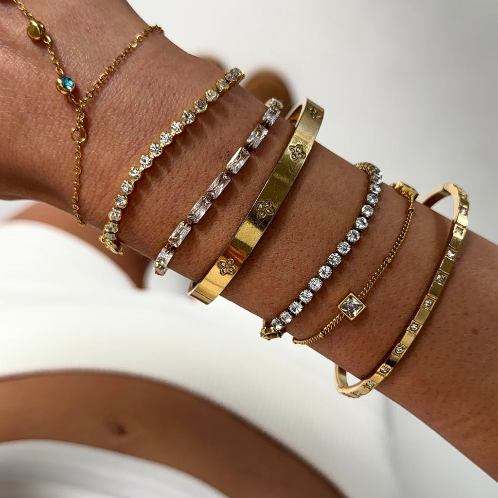 Evry Jewels Champagne Princess Tennis Bracelet