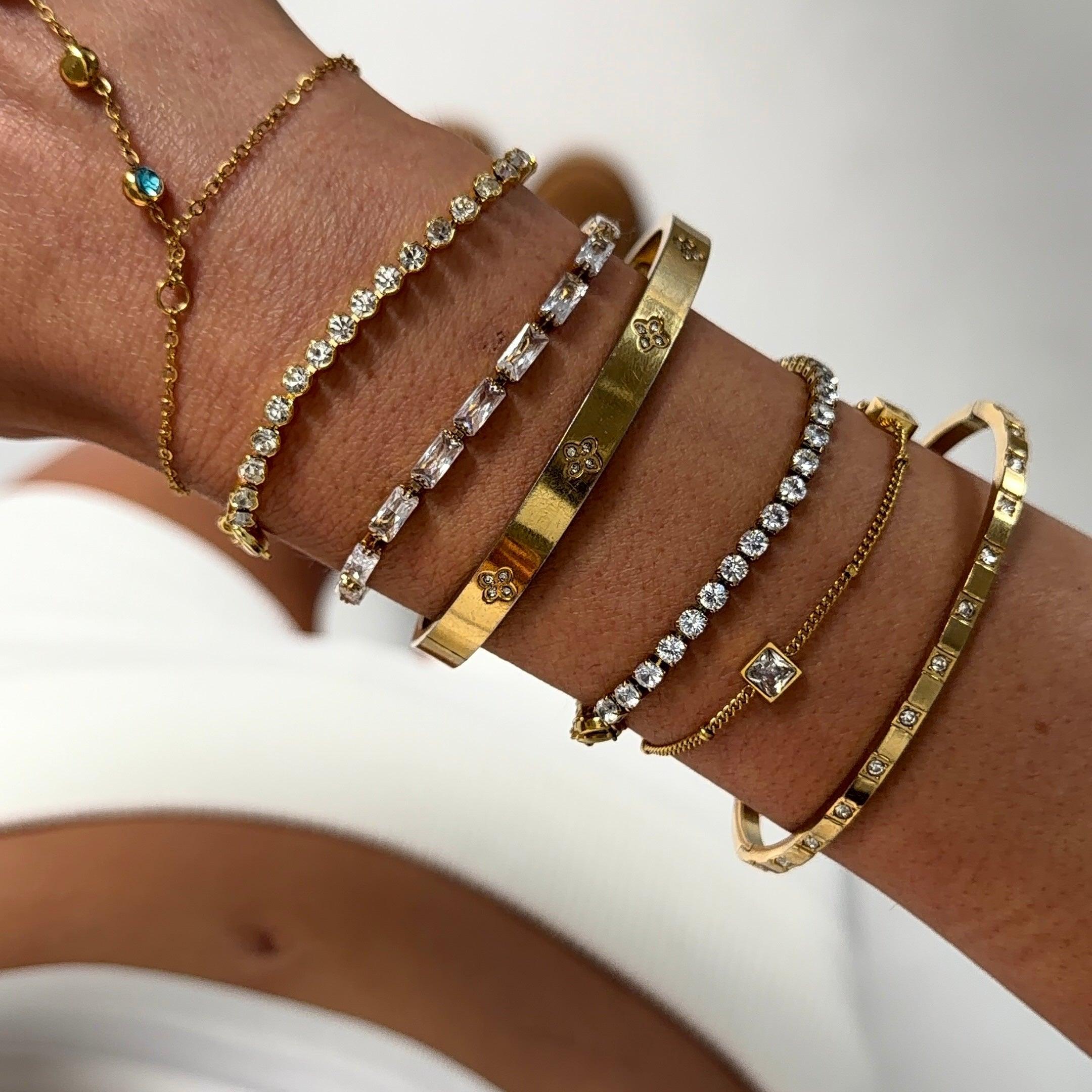 Evry Jewels Champagne Princess Tennis Bracelet