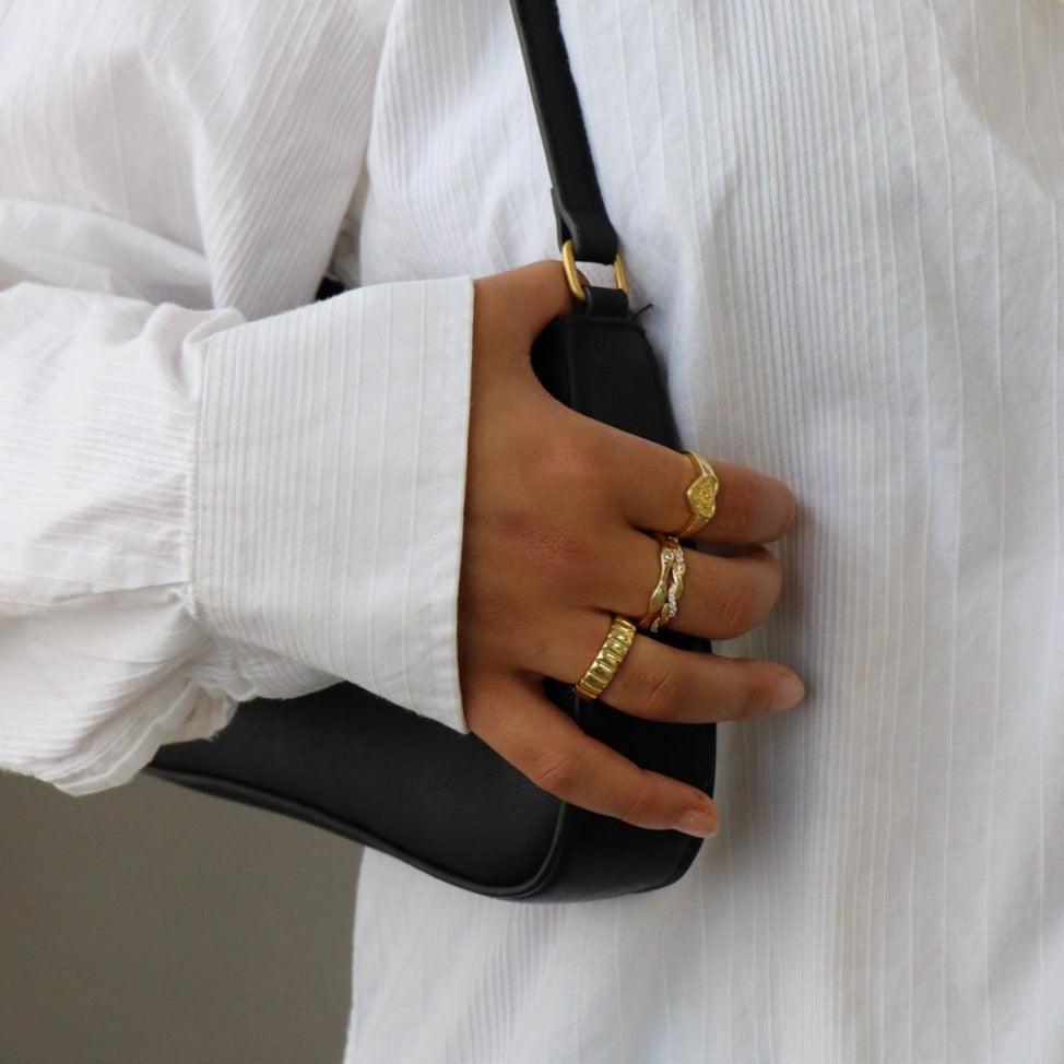 Evry Jewels Bricks Ring