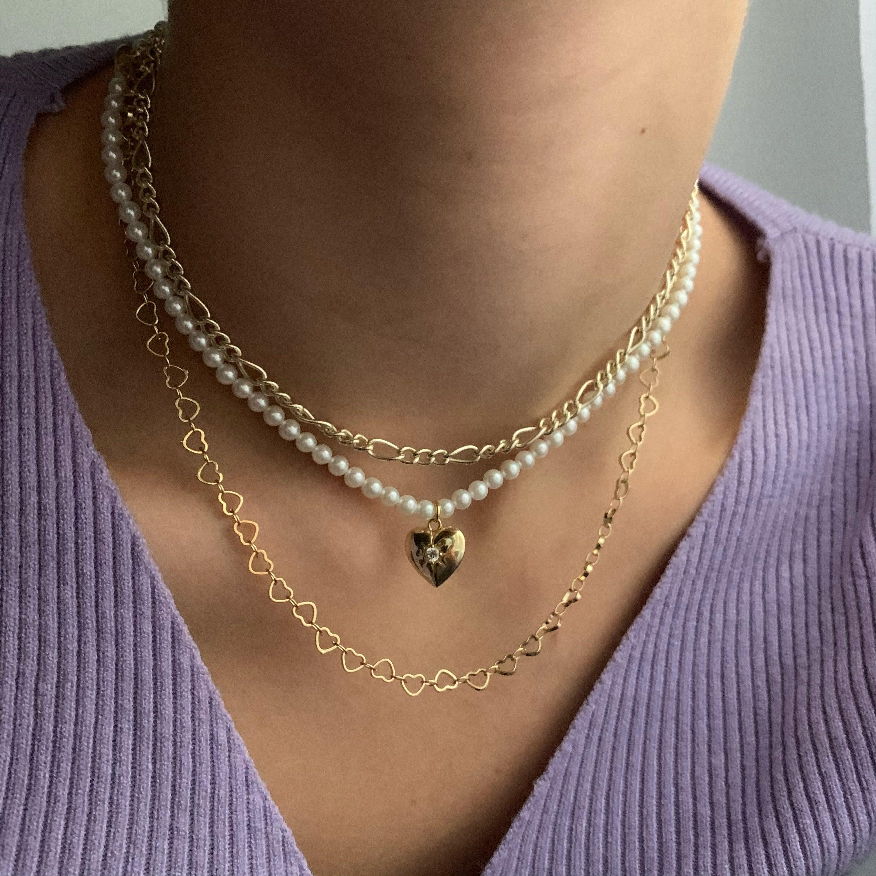 Evry Jewels Broken Heart Necklace