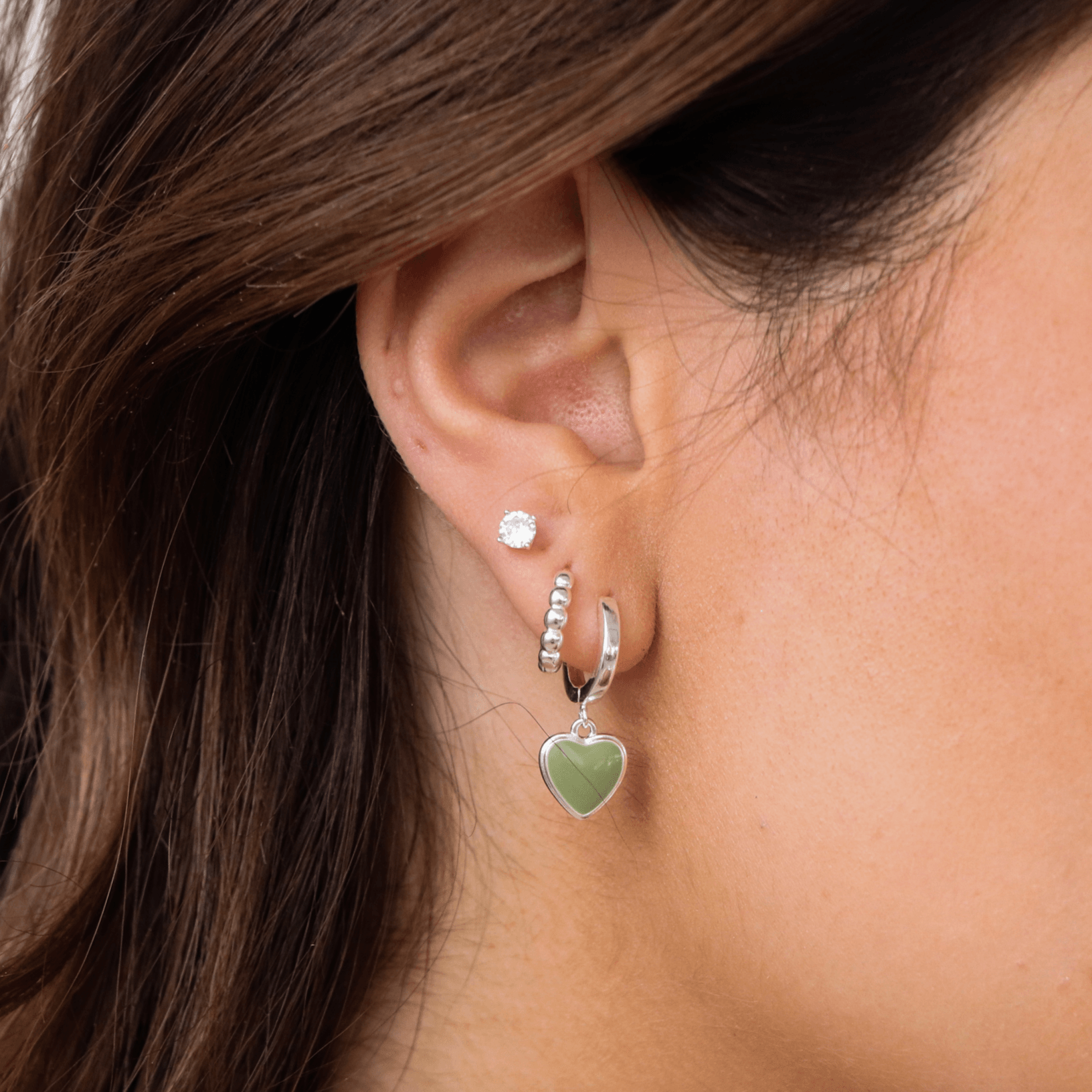 Evry Jewels Pebble Hoops