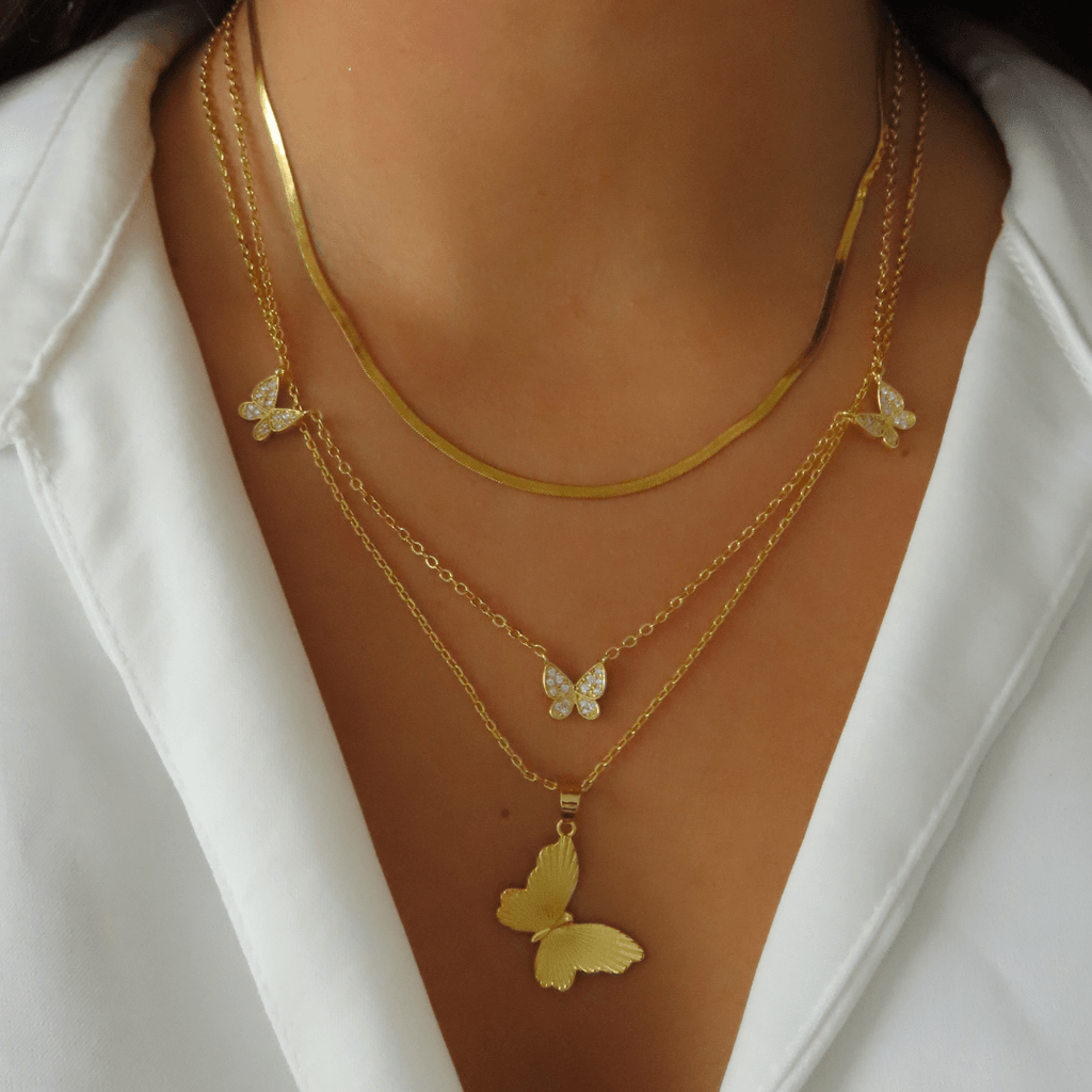Evry Jewels Butterfly Fly Away Necklace