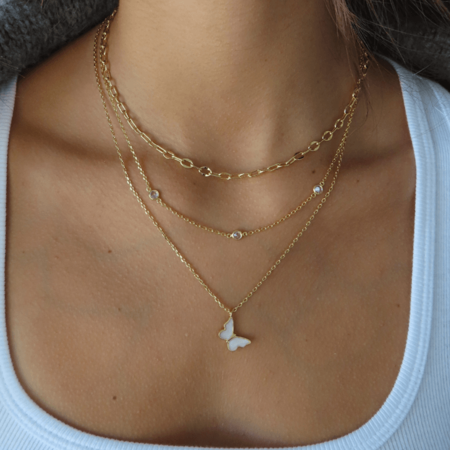 Evry Jewels Butterfly Necklace