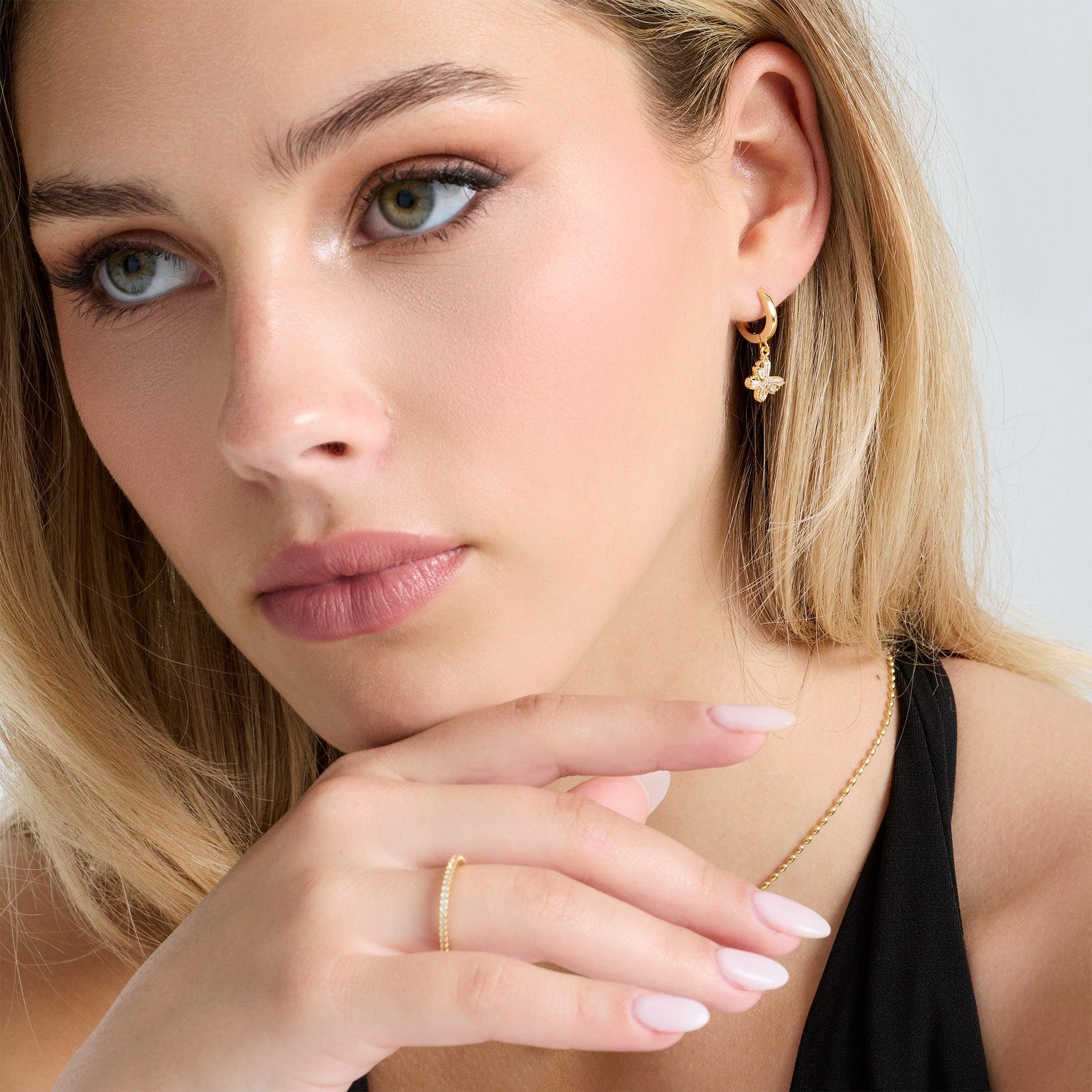 Evry Jewels Butterfly Kisses Earrings