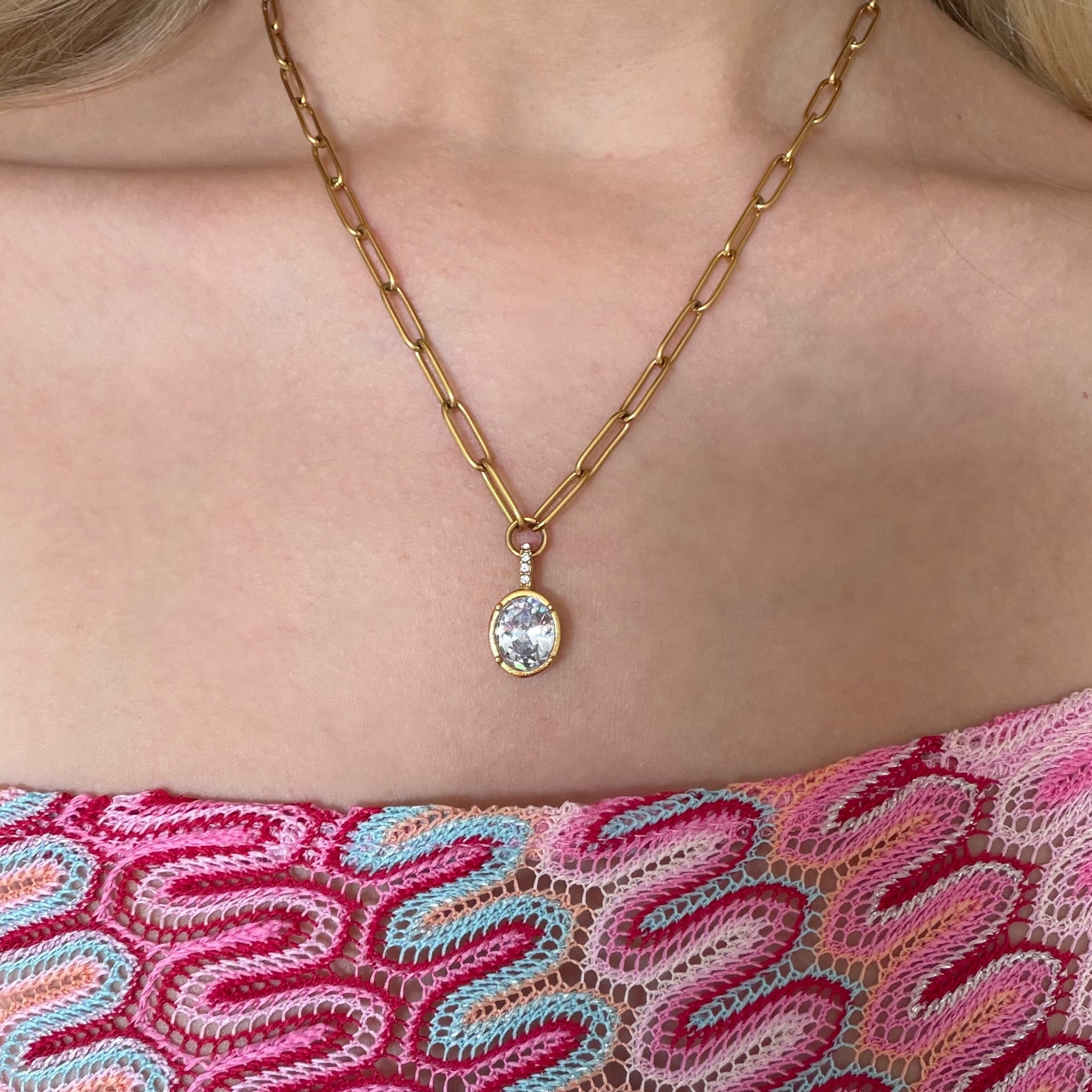 Evry Jewels It Girl Sparkle Necklace