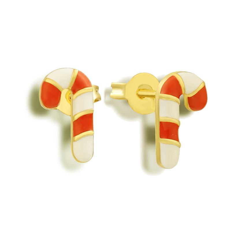 Evry Jewels Candy Cane Earrings