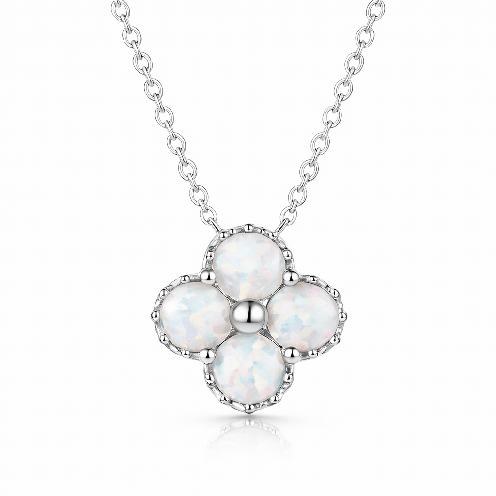 Evry Jewels Opal Blossom Necklace