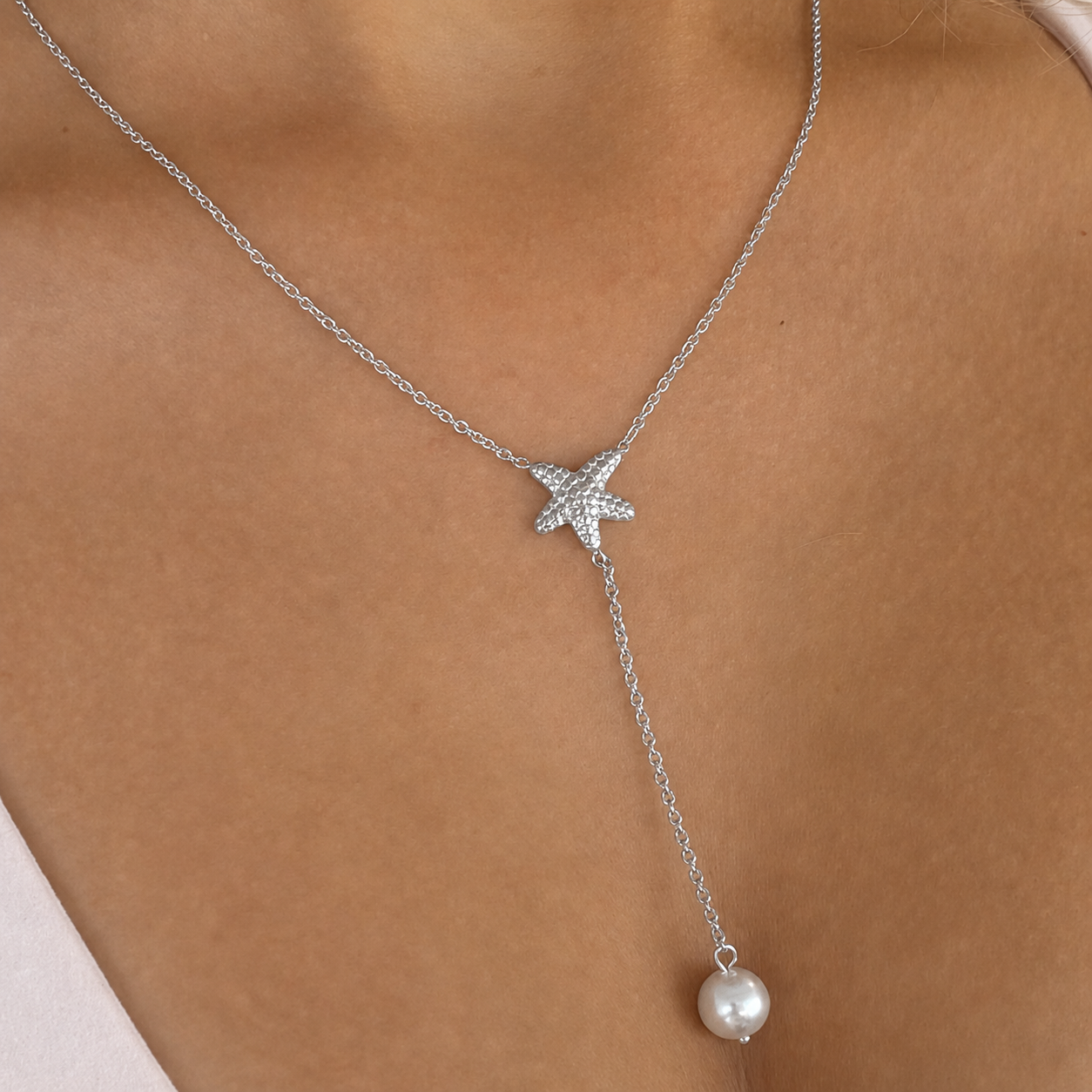 Evry Jewels Pearly Sea Lariat Necklace