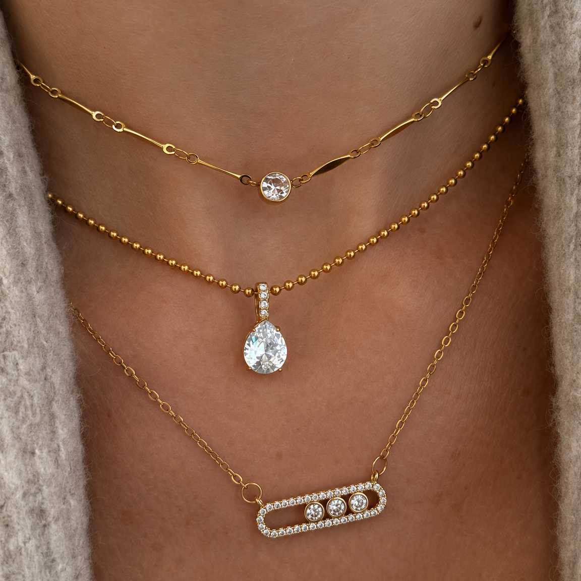 Evry Jewels Spotlight Choker Necklace