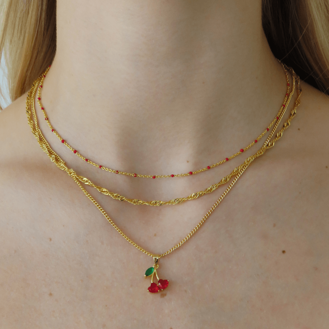 Evry Jewels Cherry Girl Necklace