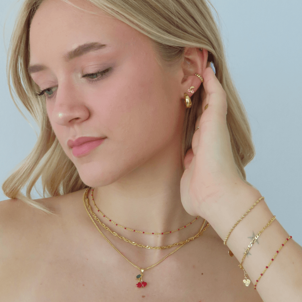 Evry Jewels Cherry Girl Necklace