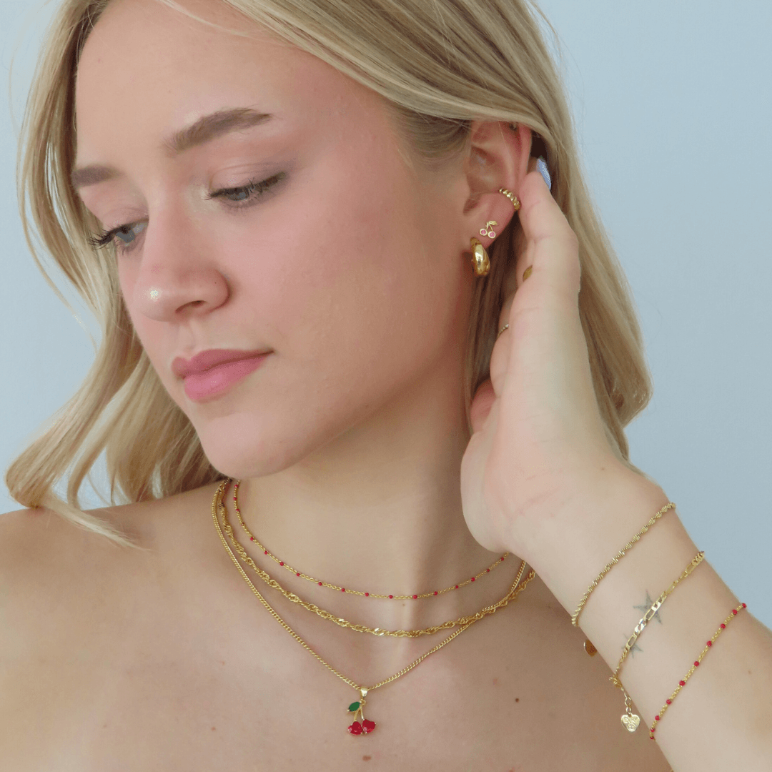 Evry Jewels Cherry Girl Necklace