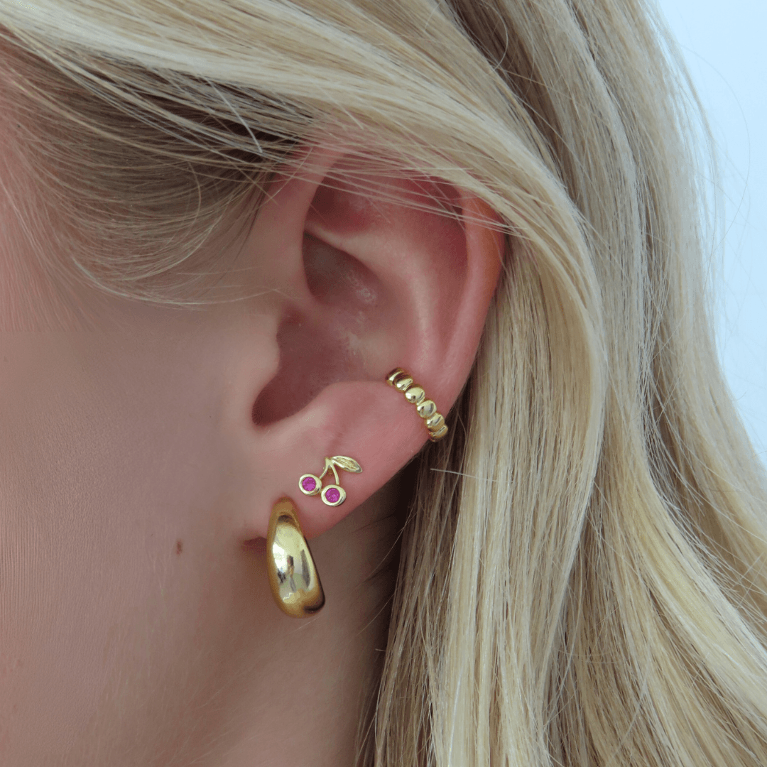 Evry Jewels Cherry On Top Earrings