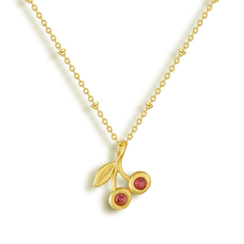 Evry Jewels Cherry On Top Necklace