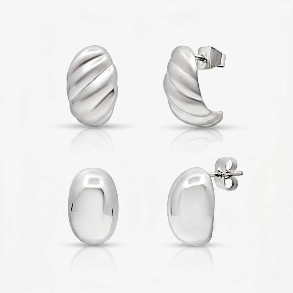 Evry Jewels Chicago 2-Piece Earring Set