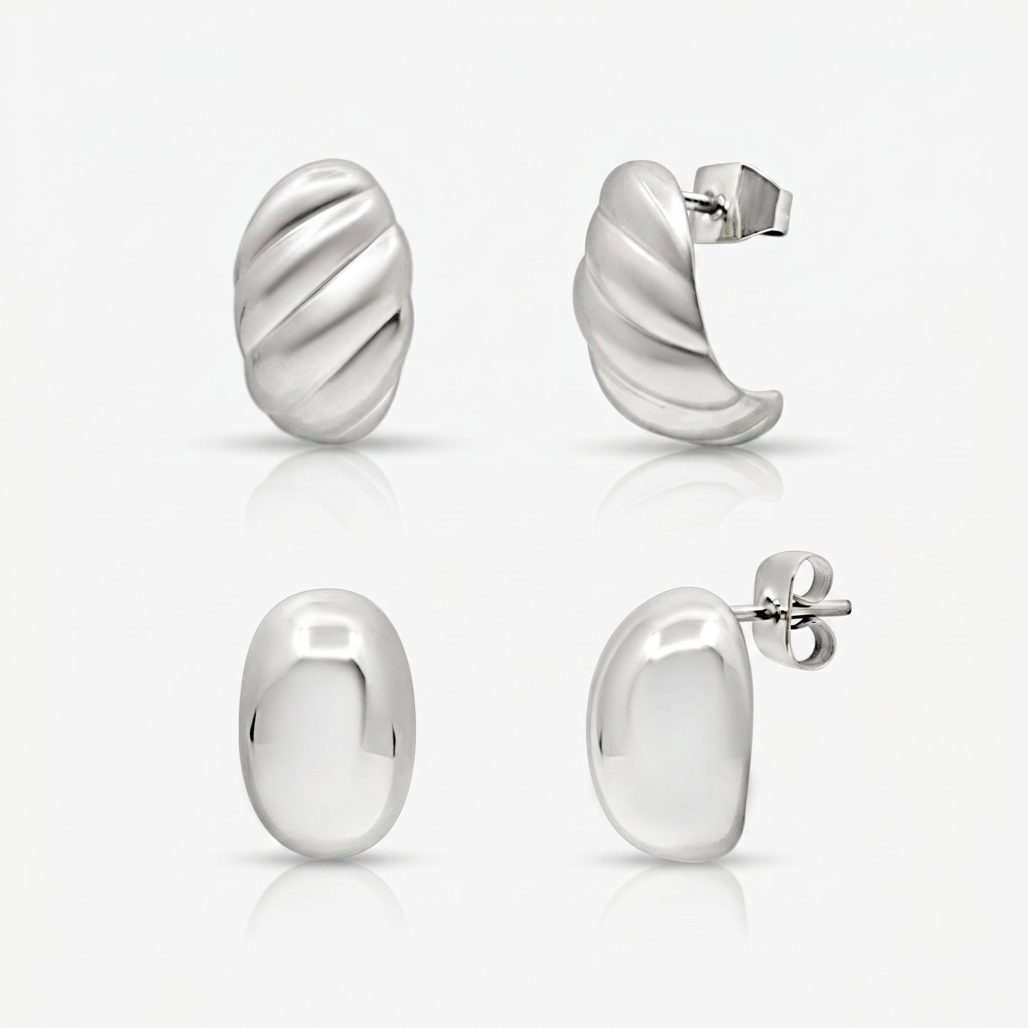 Evry Jewels Chicago 2-Piece Earring Set