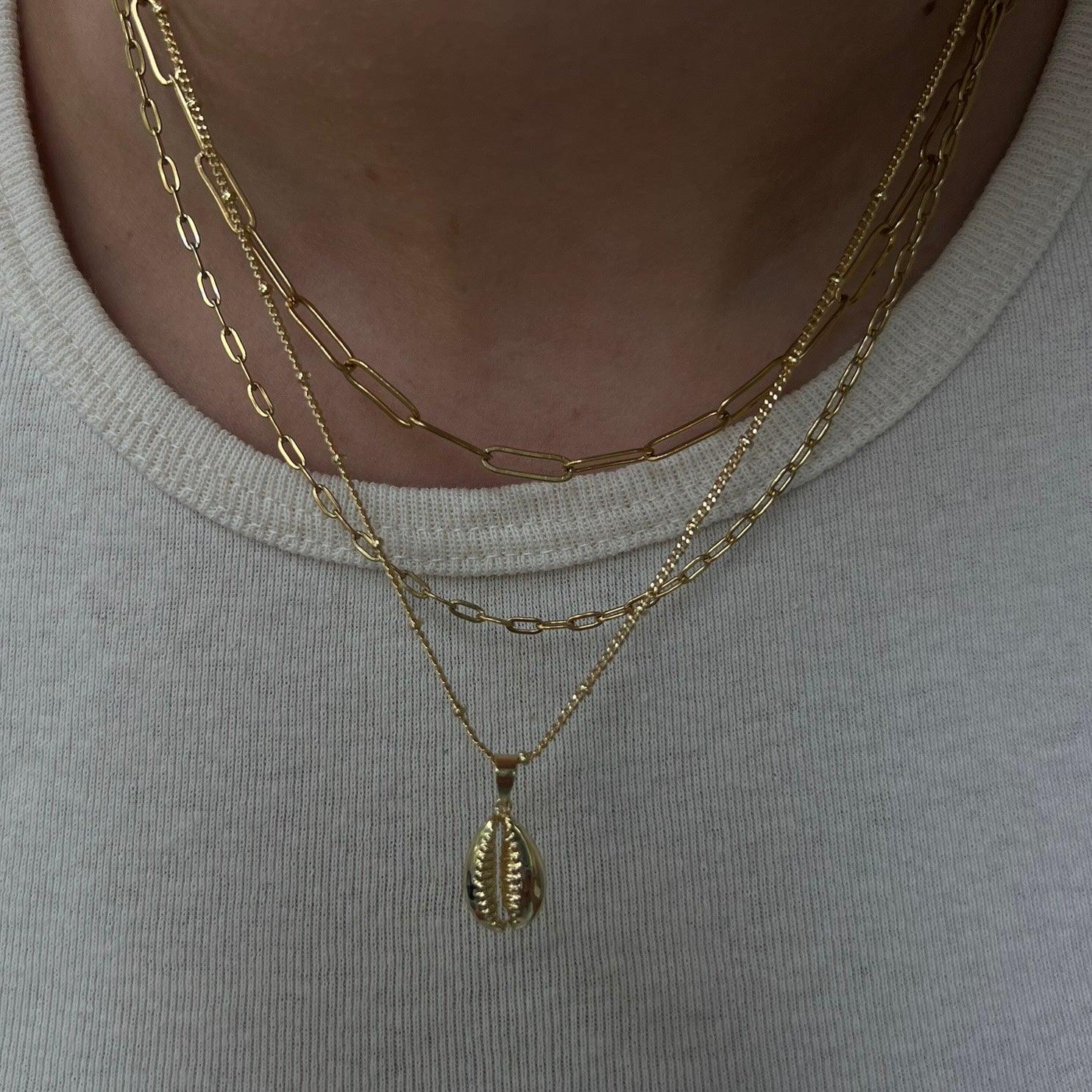 Evry Jewels Cowrie Necklace