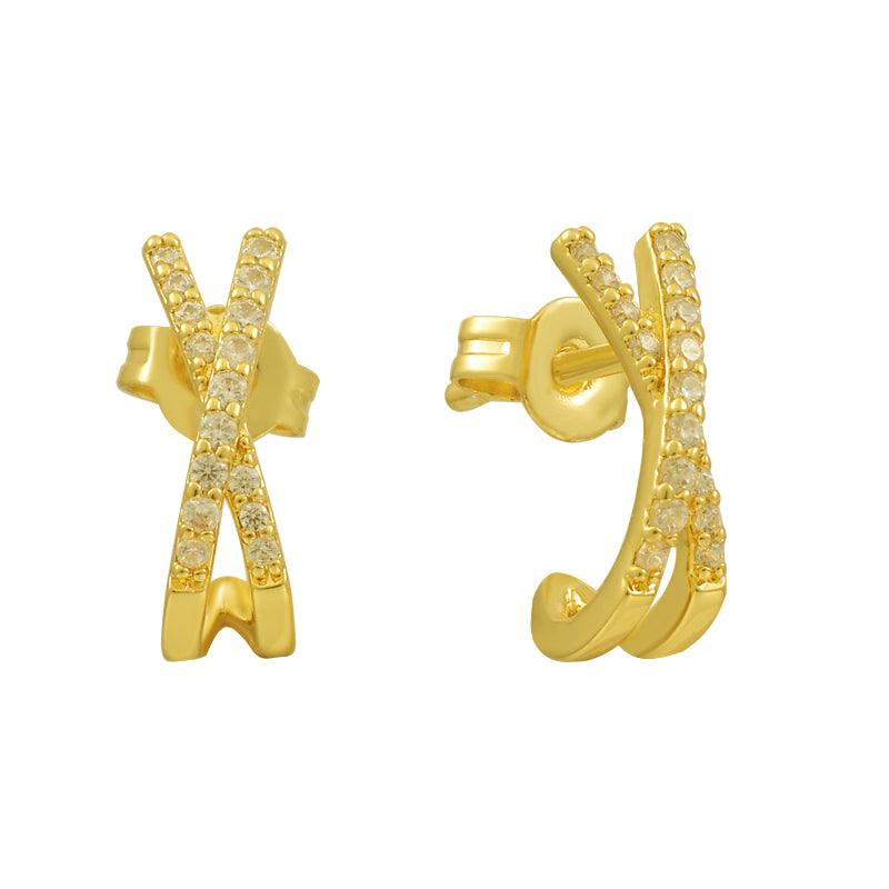 Evry Jewels Crossover Earrings