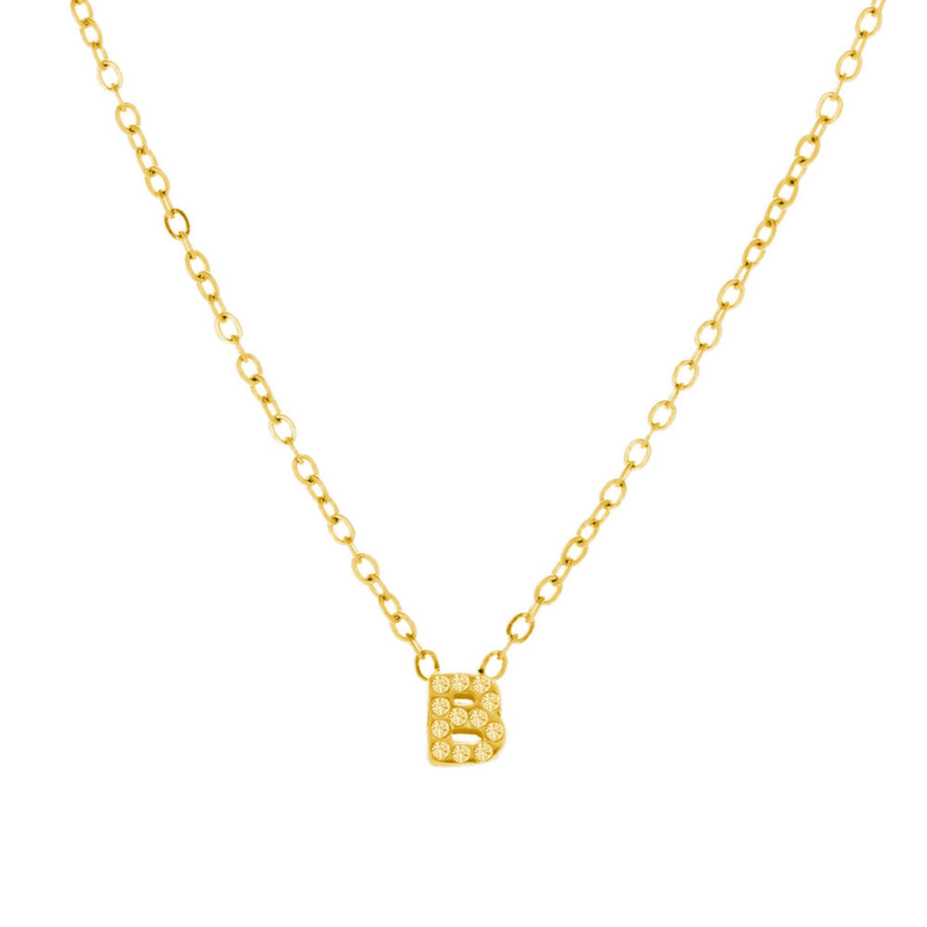 Evry Jewels Crystal Initial Necklace