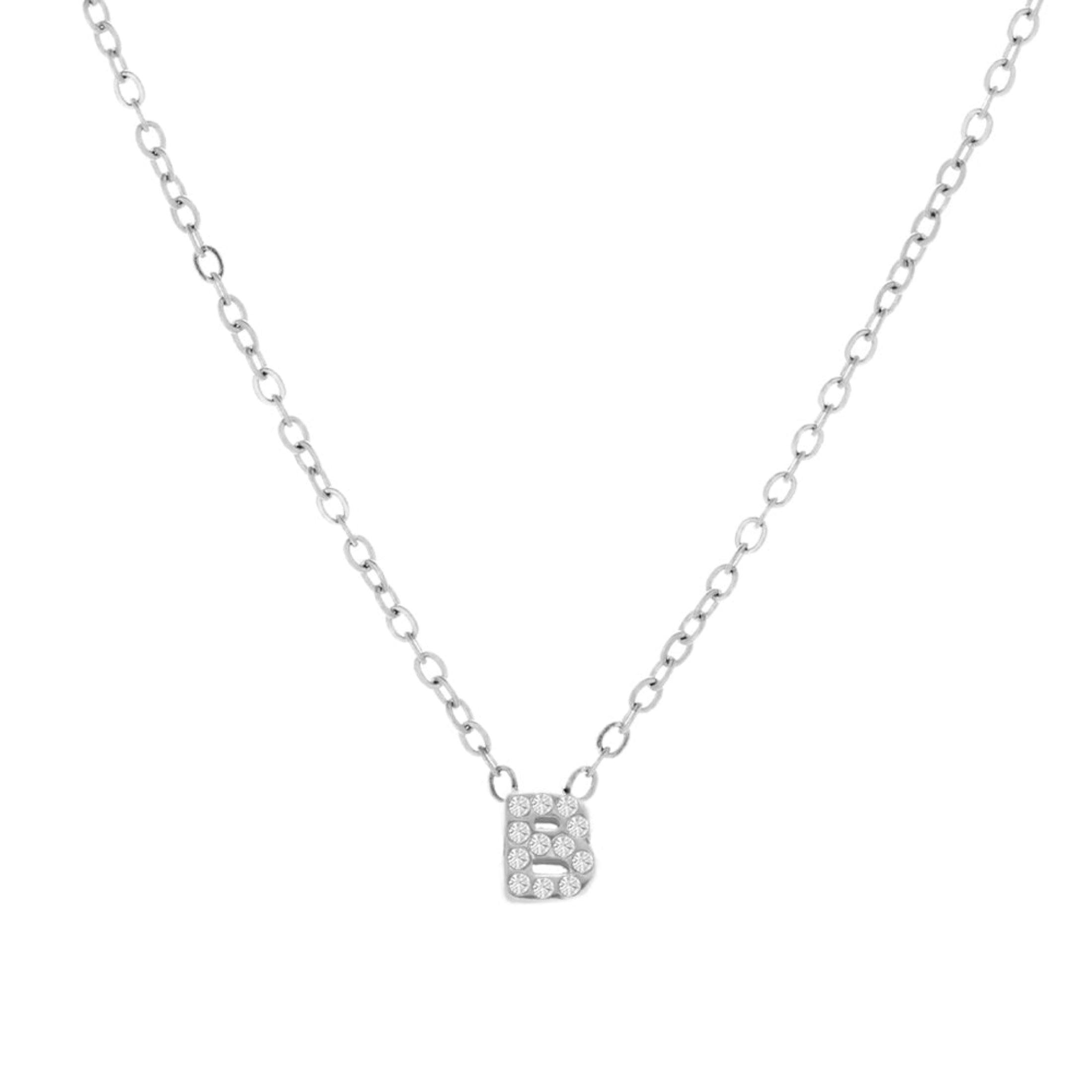 Evry Jewels Crystal Initial Necklace